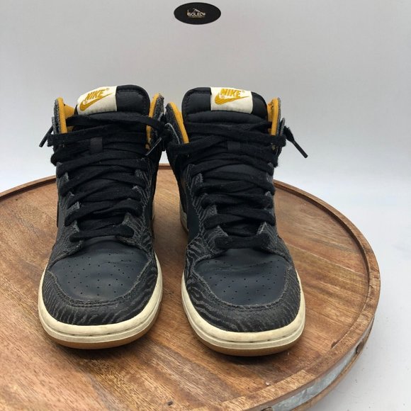 Nike Womens SB Dunk 543242-004 Black Tiger Basketball Shoes Sneakers Size 6 - Picture 3 of 9